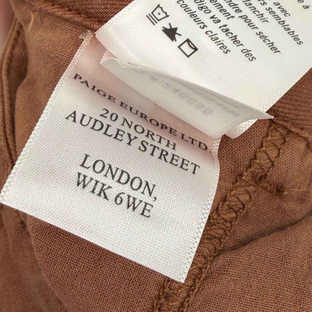 PAIGE Brooklyn 31 Wide Leg Pants Brown High Rise NWT Size 30 - Picture 11 of 12